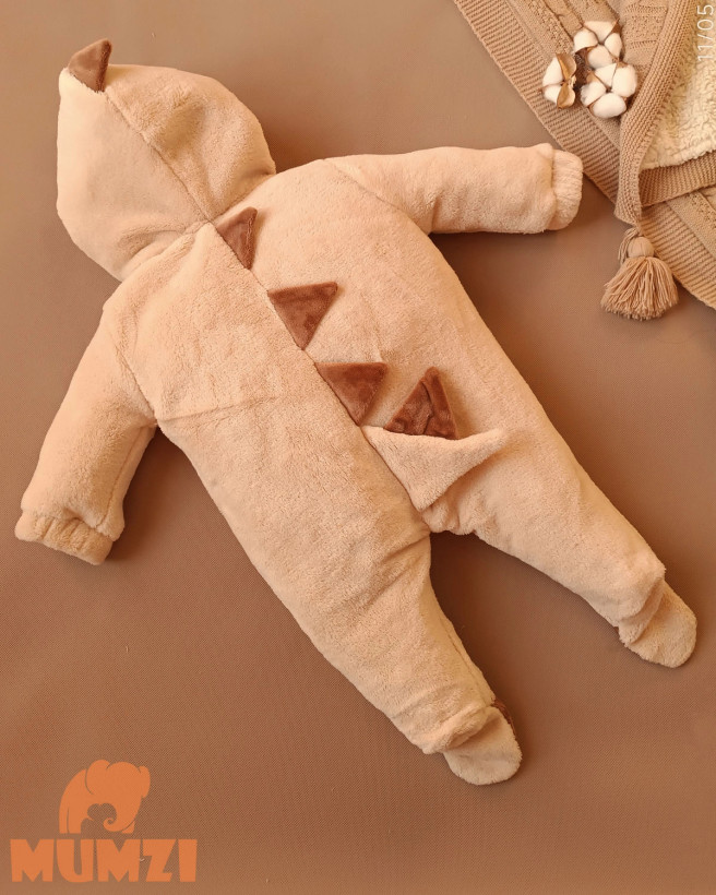 نمای پشت از مدل دایناسوری رنگ کرم قهوه ایی