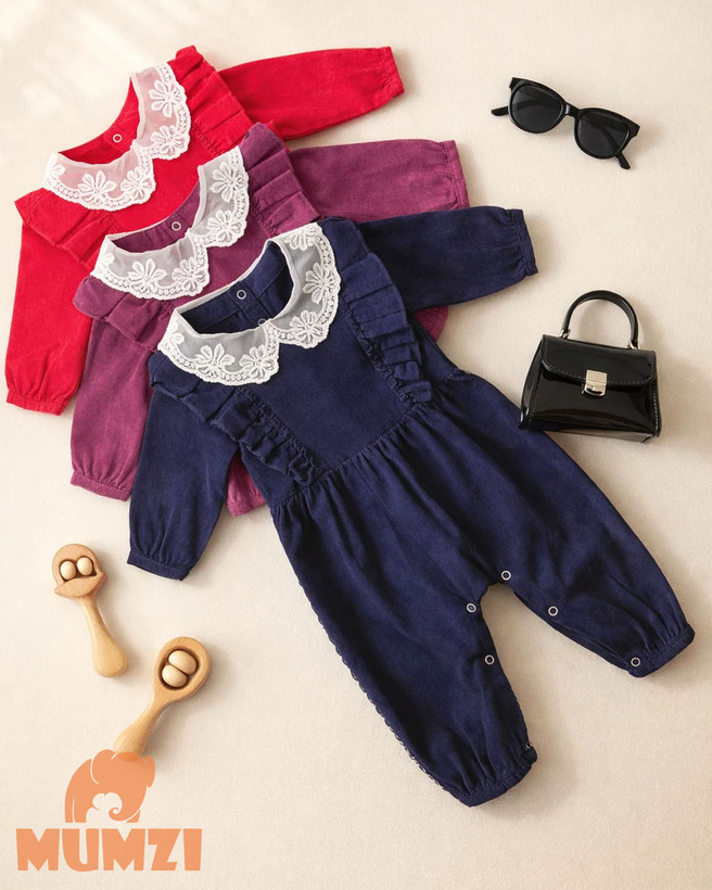 سرهمی دخترانه مخمل کبریتی بچهگانه