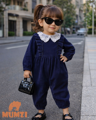 سرهمی دخترانه مخمل کبریتی بچهگانه