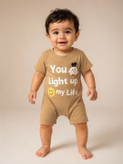 رامپر پسرانه بچه گانه نخ پنبه طرح LIGHT UP (9ماه تا۳سال)