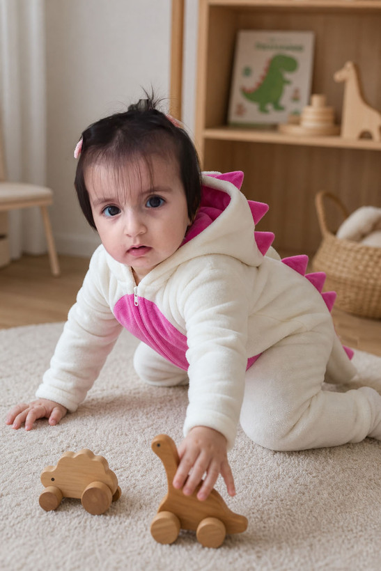سرهمی دایناسوری بچه گانه برند mumzi طرح داینو Dino( پیش فروش)