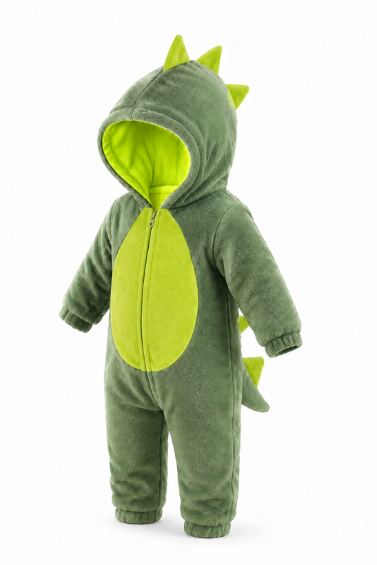 سرهمی دایناسوری بچه گانه برند mumzi طرح داینو Dinoرنگ سبز دایناسوری(پیش سفارش)